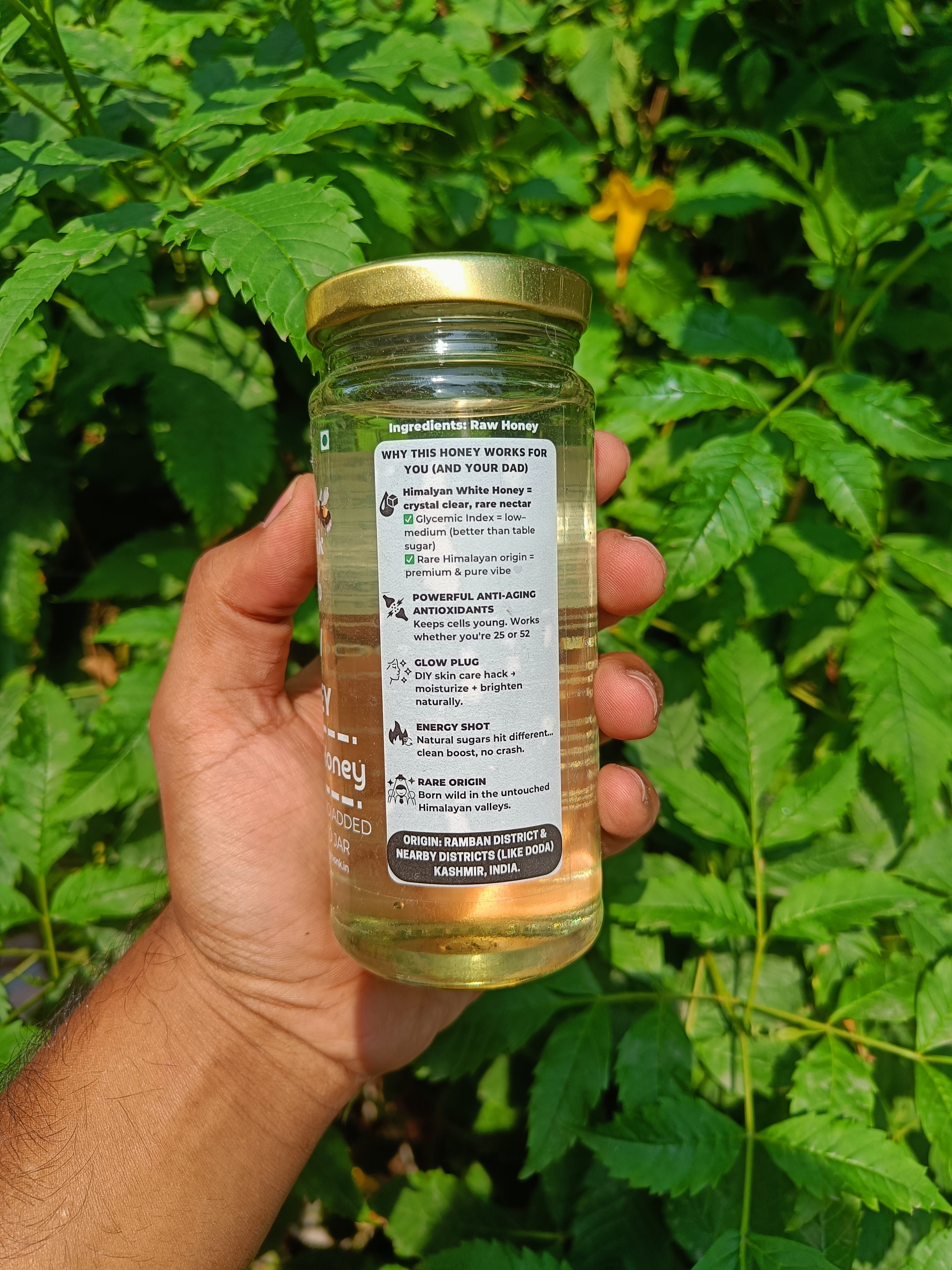 Farmónk™ Pure Transparent Himalayan Honey — Crystal Nectar from the High Valleys