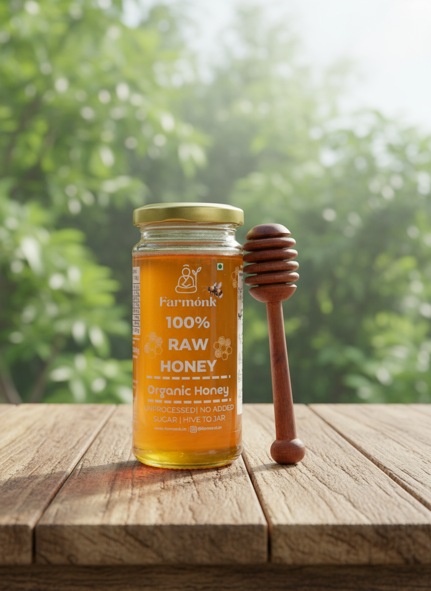 Farmónk™ Organic Honey — Nature’s Golden Harmony