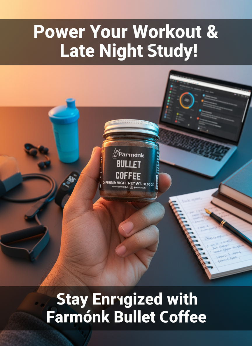 Farmónk™ High Caffeine Bullet Coffee — The Power Brew for Focus & Endurance